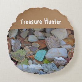 Almofada Redonda Treasure Hunter Rock Collection Stone Rockhound