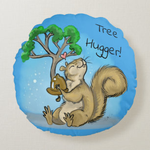 Almofada Redonda Tree Hugger! Esquilo