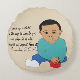 Almofada Redonda Treinar uma criança do jeito que deveria ir