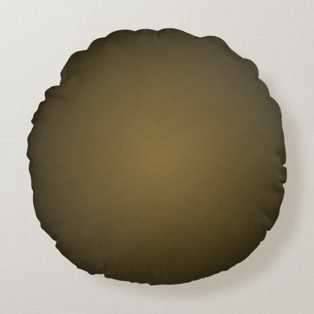 Almofada Redonda Trendy Tan e Black Grainy Vignette (Frente)