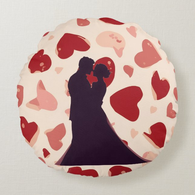Almofada Redonda Trendy Valentine Day Round Pillow (Frente)
