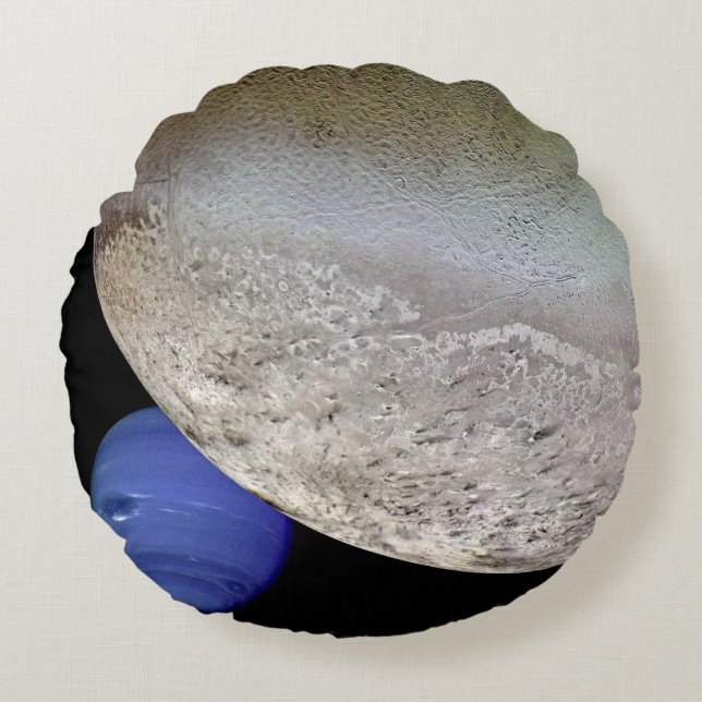 Almofada Redonda Triton com Netuno (Frente)