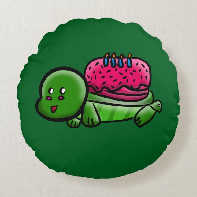 Almofada Redonda Turtle 2 (Frente)