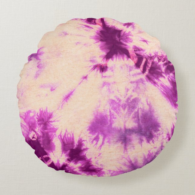 Almofada Redonda Tye Dye Composição #7 por Michael Moffa (Frente)