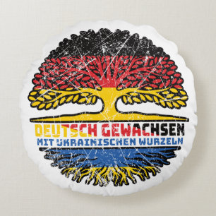 Almofada Redonda Ucrânia Ucrânia Deutsch Alemanha Baum Wurzel