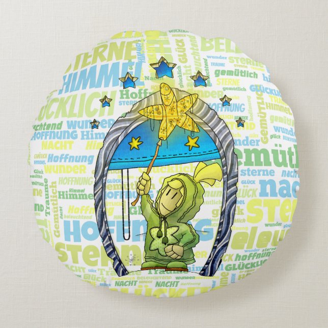 Almofada Redonda Ugo - Glücklicher Stern /  (Frente)