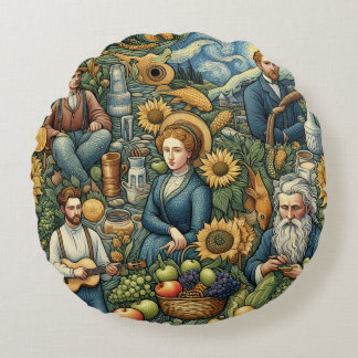 Almofada Redonda Um cheio de sinceridade, Travesseiro