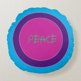 Almofada Redonda Um emblema de paz
