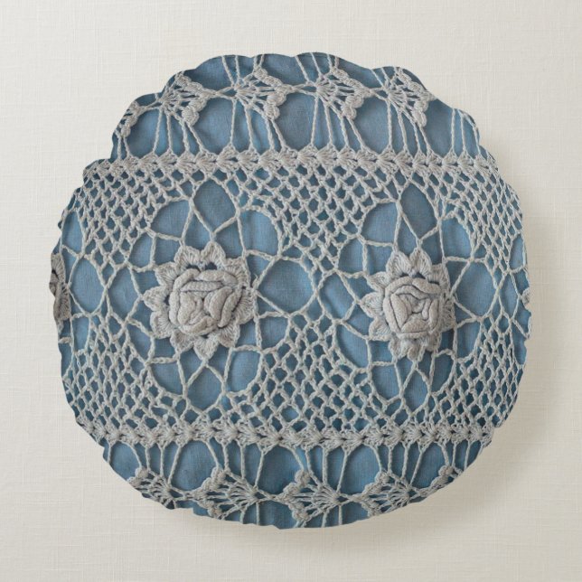 Almofada Redonda Um fragmento de uma inserção ampla contém pequeno  (Frente)