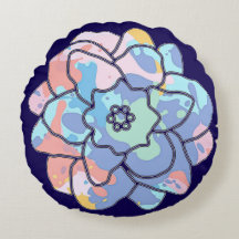 Uma flor feita de manchas de tinta