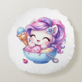 Almofada Redonda unicorn circle cushion
