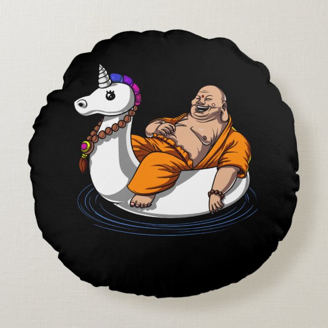 Almofada Redonda Unicorn Zen Yoga (Frente)