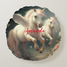 Unicórnios florais personalizados, pônei voador Th