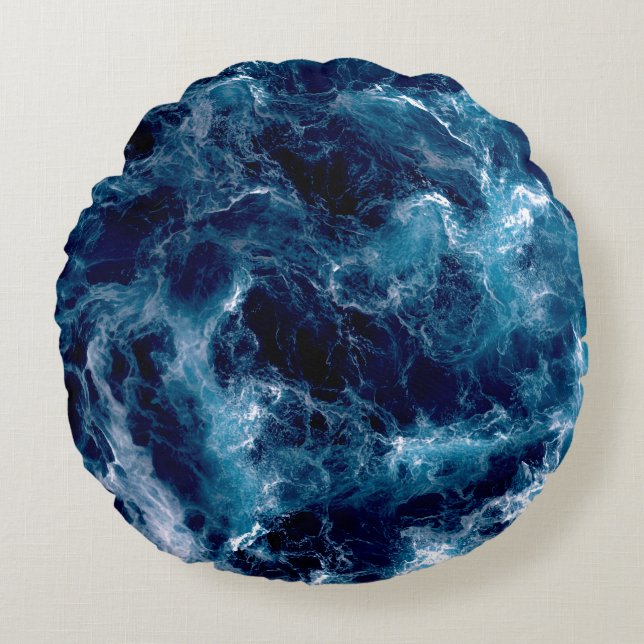 Almofada Redonda Untamed Sea Churn (Frente)
