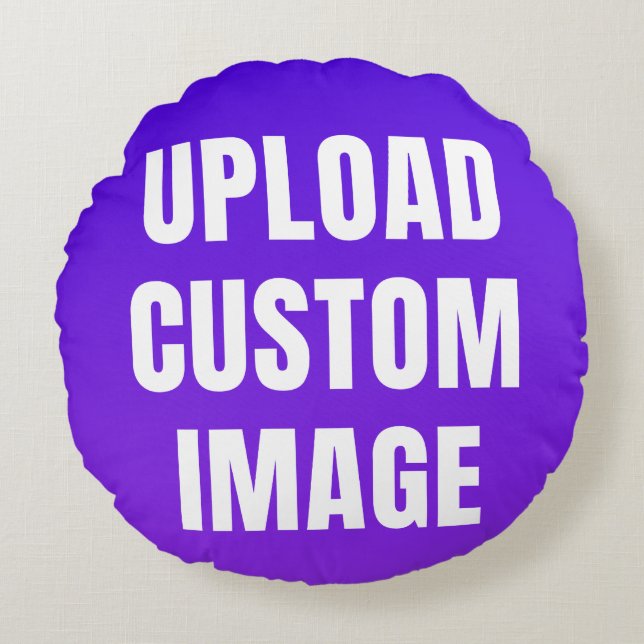 Almofada Redonda Upload Custom Image - Add Your Own To Print On A (Frente)