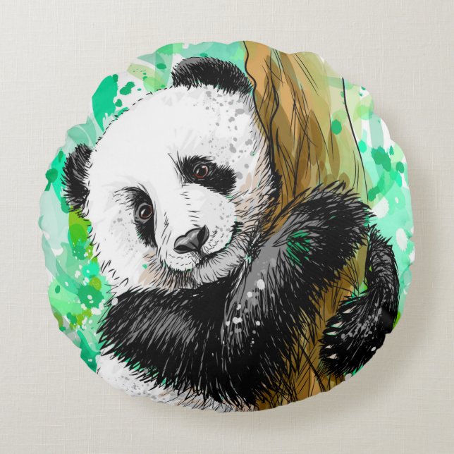 Almofada Redonda Urso Panda (Frente)