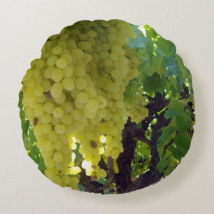 Almofada Redonda Uvas Sultana Numa Vinha De Uva,