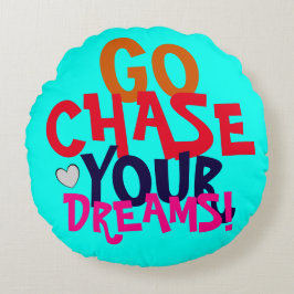 Almofada Redonda VAI a PERSEGUIÇÃO SUAS cores do Reversible do