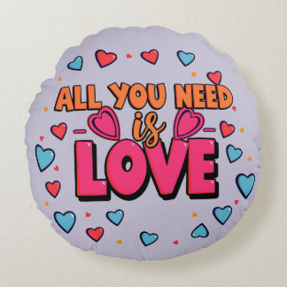 Almofada Redonda Valentine's day - Decorative Round Pillow