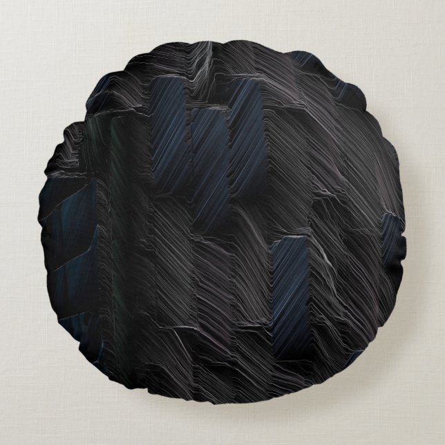 Almofada Redonda Varetas azuis e verdes em recipientes de plástico  (Frente)