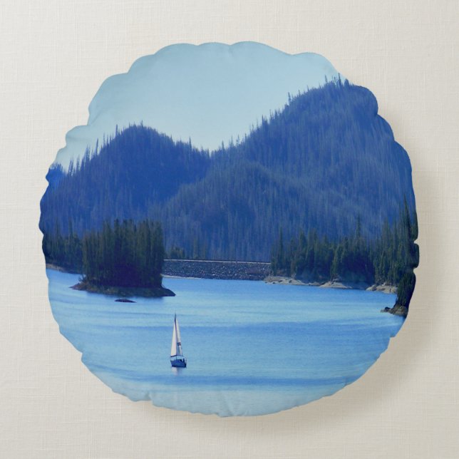 Almofada Redonda Velejando..... (Frente)