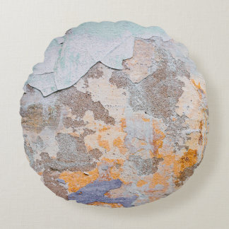 Almofada Redonda Velho Wallgrunge, abstrato, antigo, arte, fundo