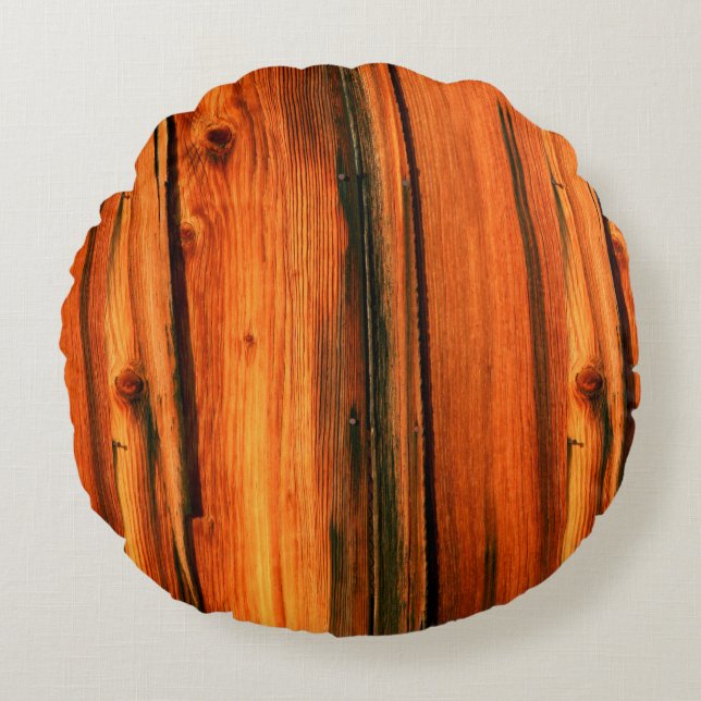 Almofada Redonda velhos conselhos de celeiro de meteoros (Frente)