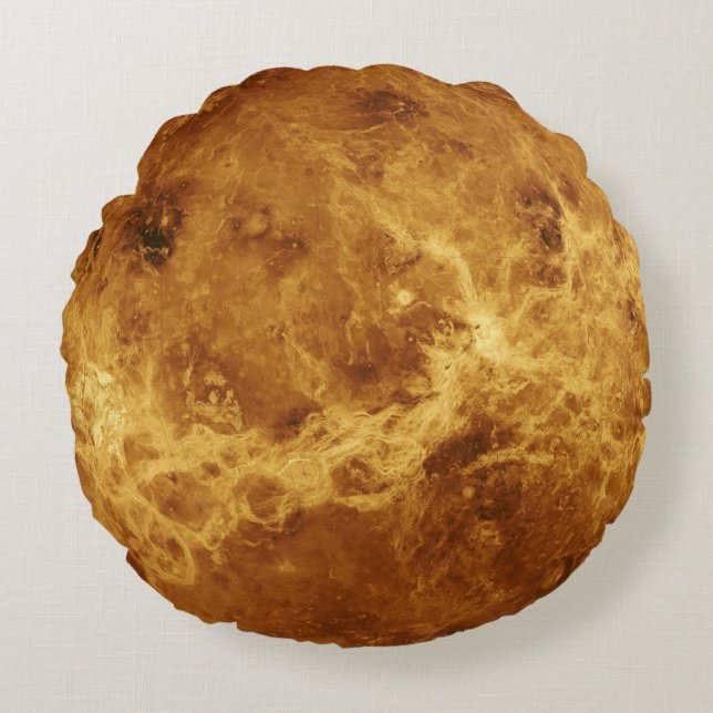 Almofada Redonda Venus Planet Photo Space Solar System Love Passion (Frente)