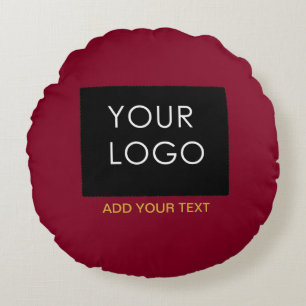 Almofada Redonda Vermelho brilhante Empresa personalizável adicione