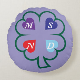 Almofada Redonda Vestuário com coração