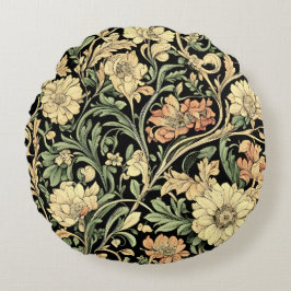 Almofada Redonda Victorian-style floral pattern 