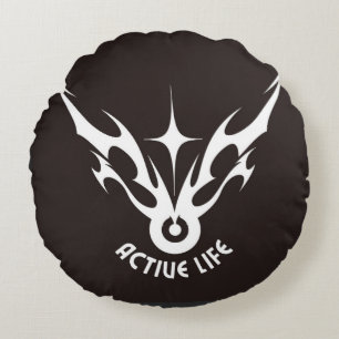 Almofada Redonda Vida Ativa – Emblema Tribal Wings Star