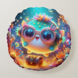 Almofada Redonda Vida marinha