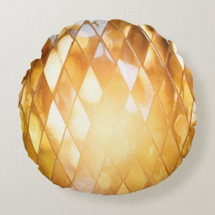 Almofada Redonda Vidro de mosaico ouro brilhante