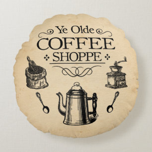 Almofada Redonda Vintage Coffee Compro