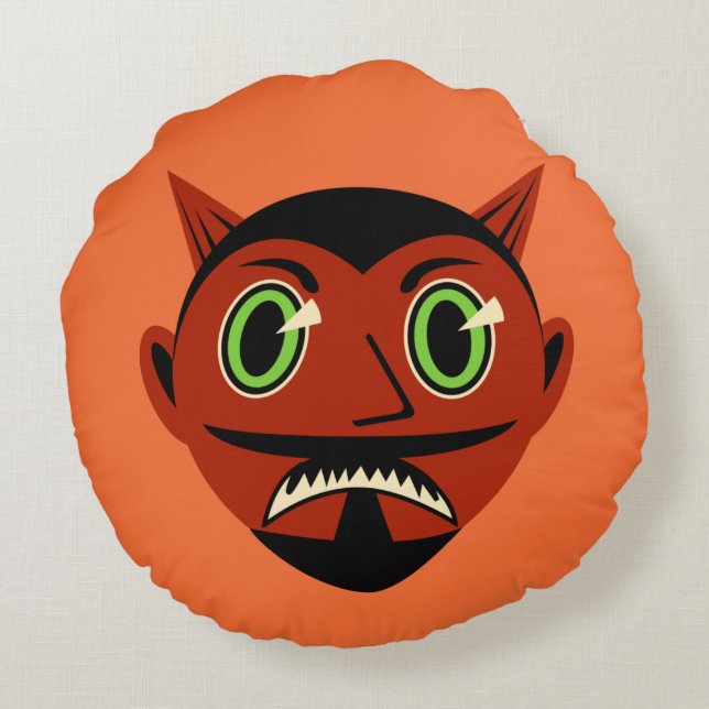 Almofada Redonda Vintage Devil (Verso)