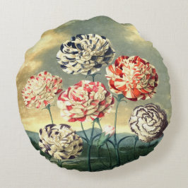 Almofada Redonda Vintage Floral Round Travesseiro