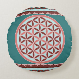 Almofada Redonda "Vintage Flower of Life"