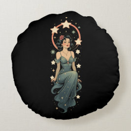 ALMOFADA REDONDA VINTAGE MULHER