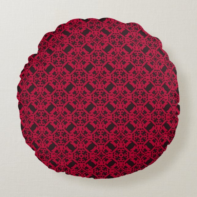 Almofada Redonda Vintage pattern art designabstract, antique, arabe (Frente)