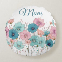 Almofada Redonda Vintage Spring Flowers for Mom