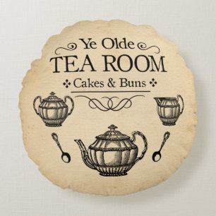 Almofada Redonda Vintage Tea Room