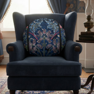 Almofada Redonda Vintage Velvet Blossoms: elegância inspirada no gó