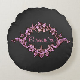Almofada Redonda Vintage Victorian Romantic Steampunk Personalizado