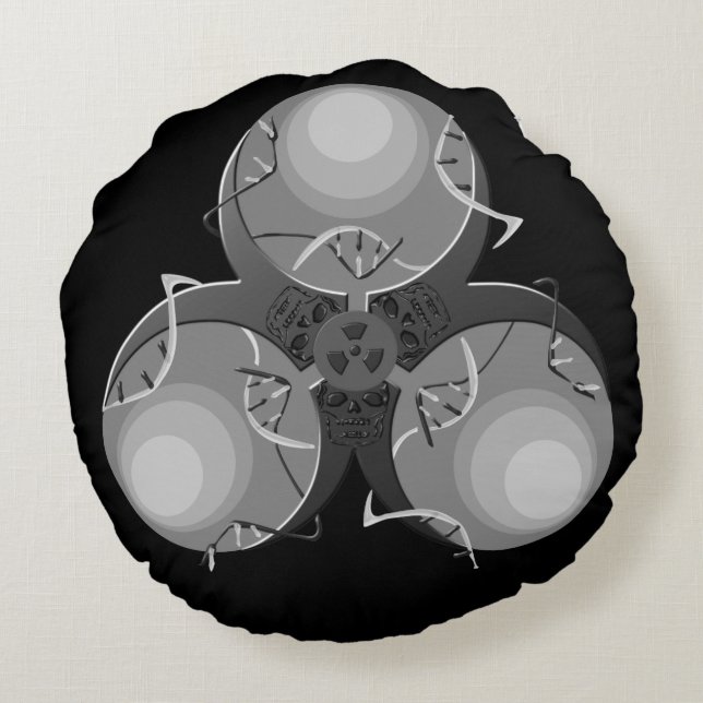 Almofada Redonda Vírus da morte (Verso)