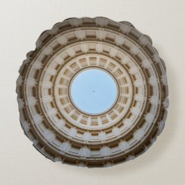 Almofada Redonda Visão Simétrica do Verme de um Grande Domo