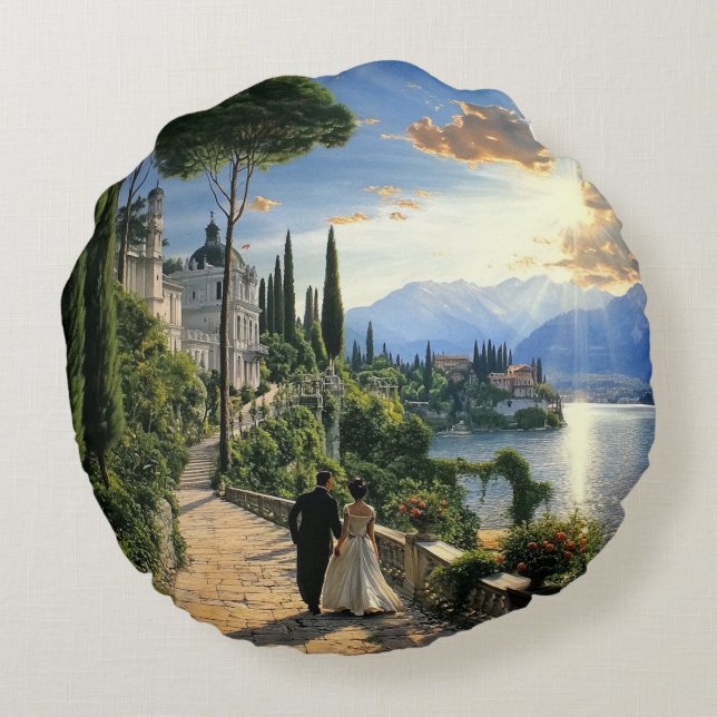 Almofada Redonda Você É O Meu Namorados De Travesseiro (Verso)