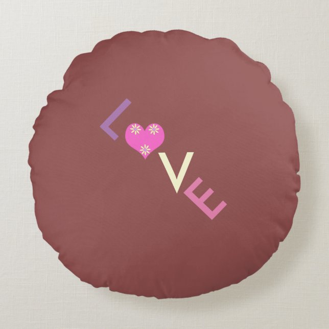 Almofada Redonda Você vai adorar isso Bonito (Frente)