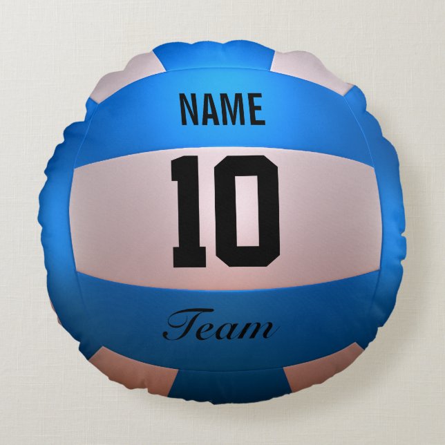 Almofada Redonda Voleibol azul (Frente)