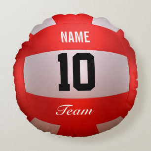 Almofada Redonda Voleibol vermelho